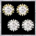 E116G Forever Gold Cubic Zirconia Heart Crown Stud Earrings102871